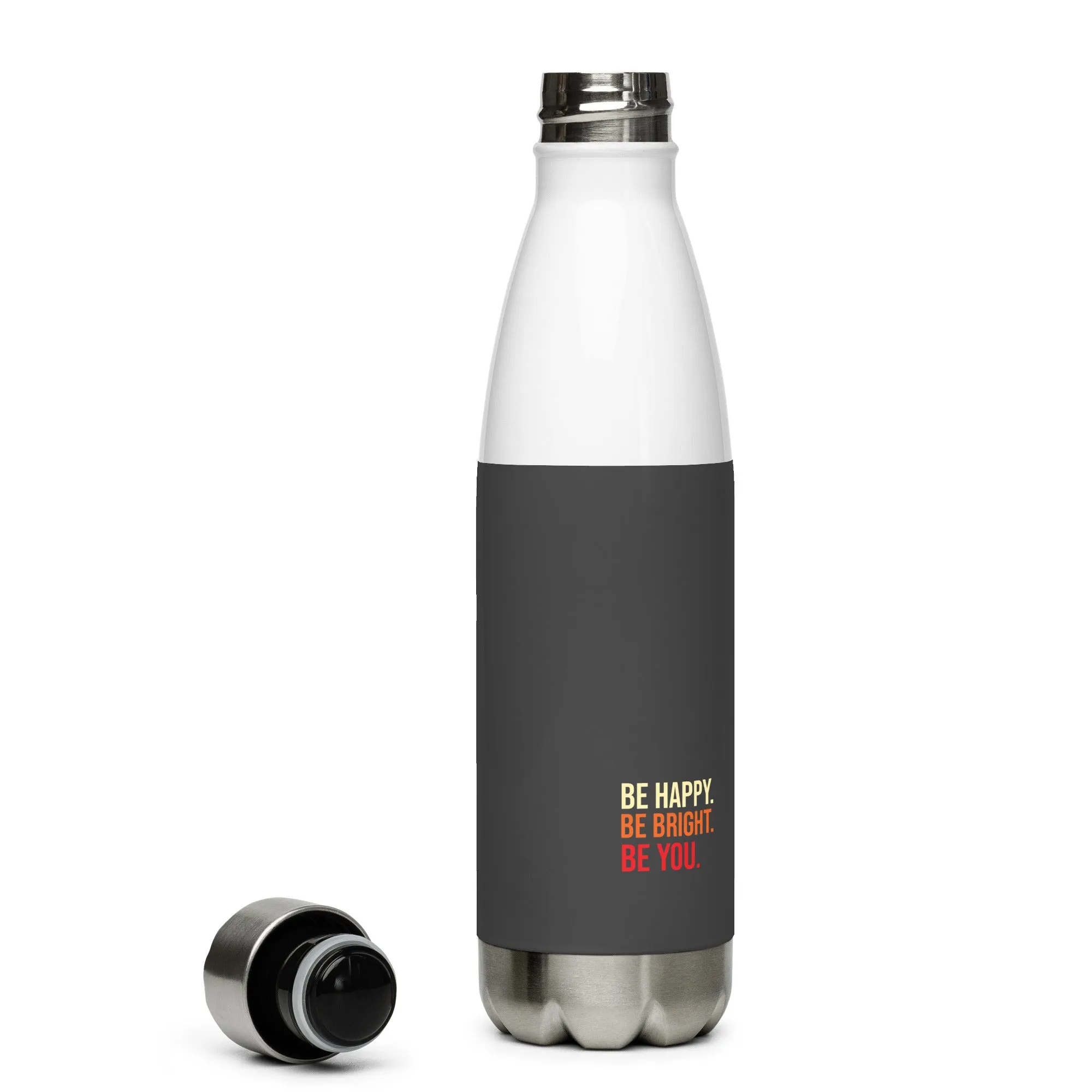 Grey Stainless Steel Water Bottle