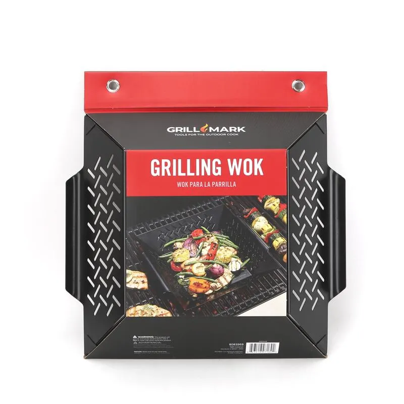 Grill Mark Steel Wok Topper 12 in. L X 12 in. W 1 pk