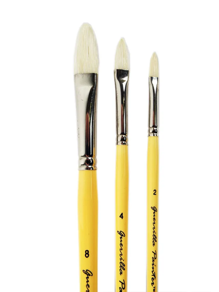 Guerrilla Painter® Bristle Brushes - Filbert