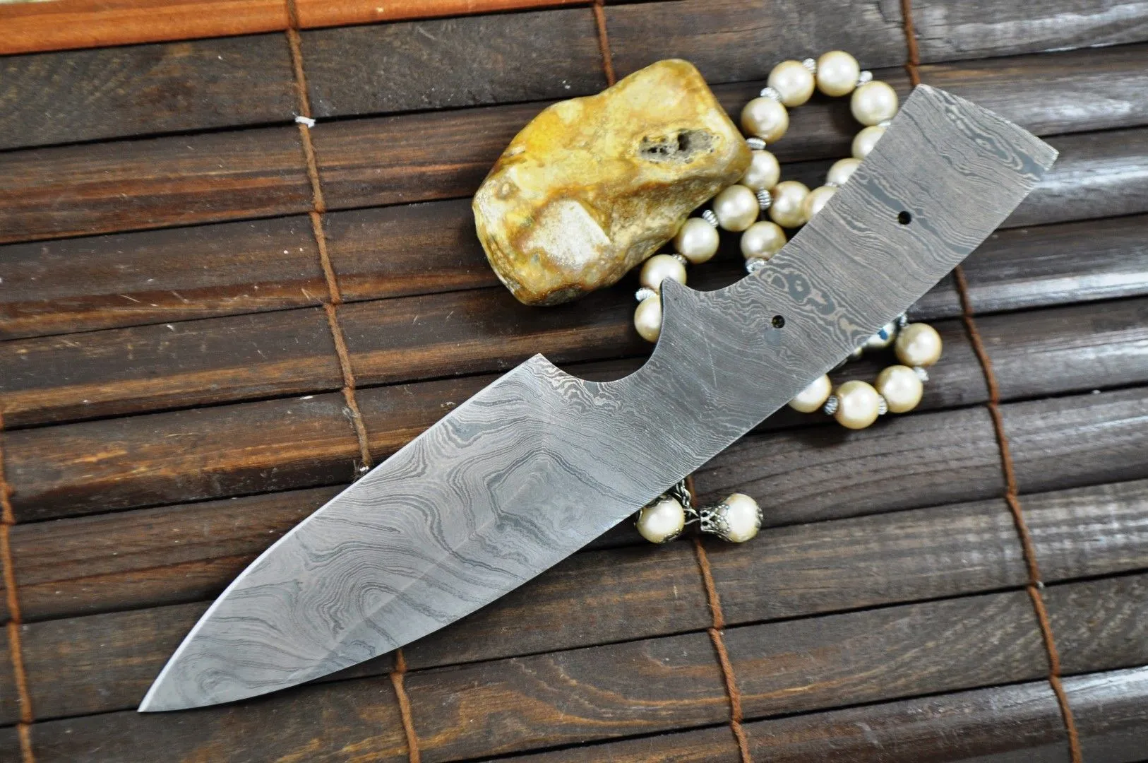 Handmade Damascus Steel Blank Blade - BL1