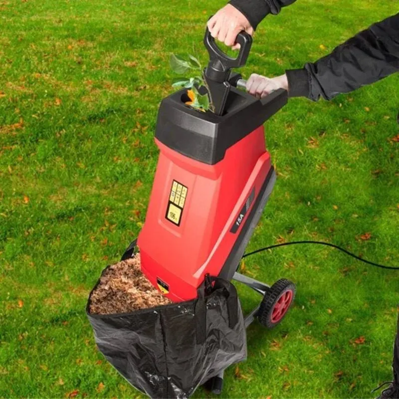 Heavy Duty Electric Wood Chipper - Corded Shredder, and Mulchers