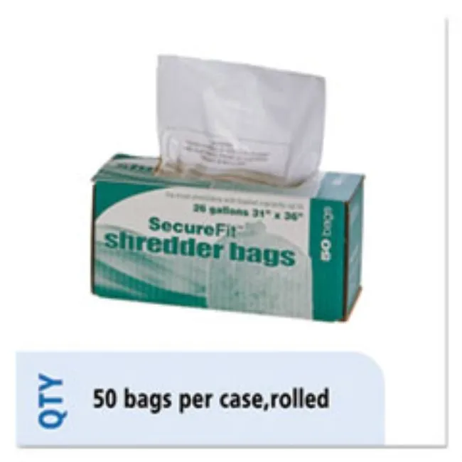 HEAVY-DUTY SHREDDER BAGS, 26 GAL CAPACITY, 100CT-BOX (5 BOXES PER PACK)