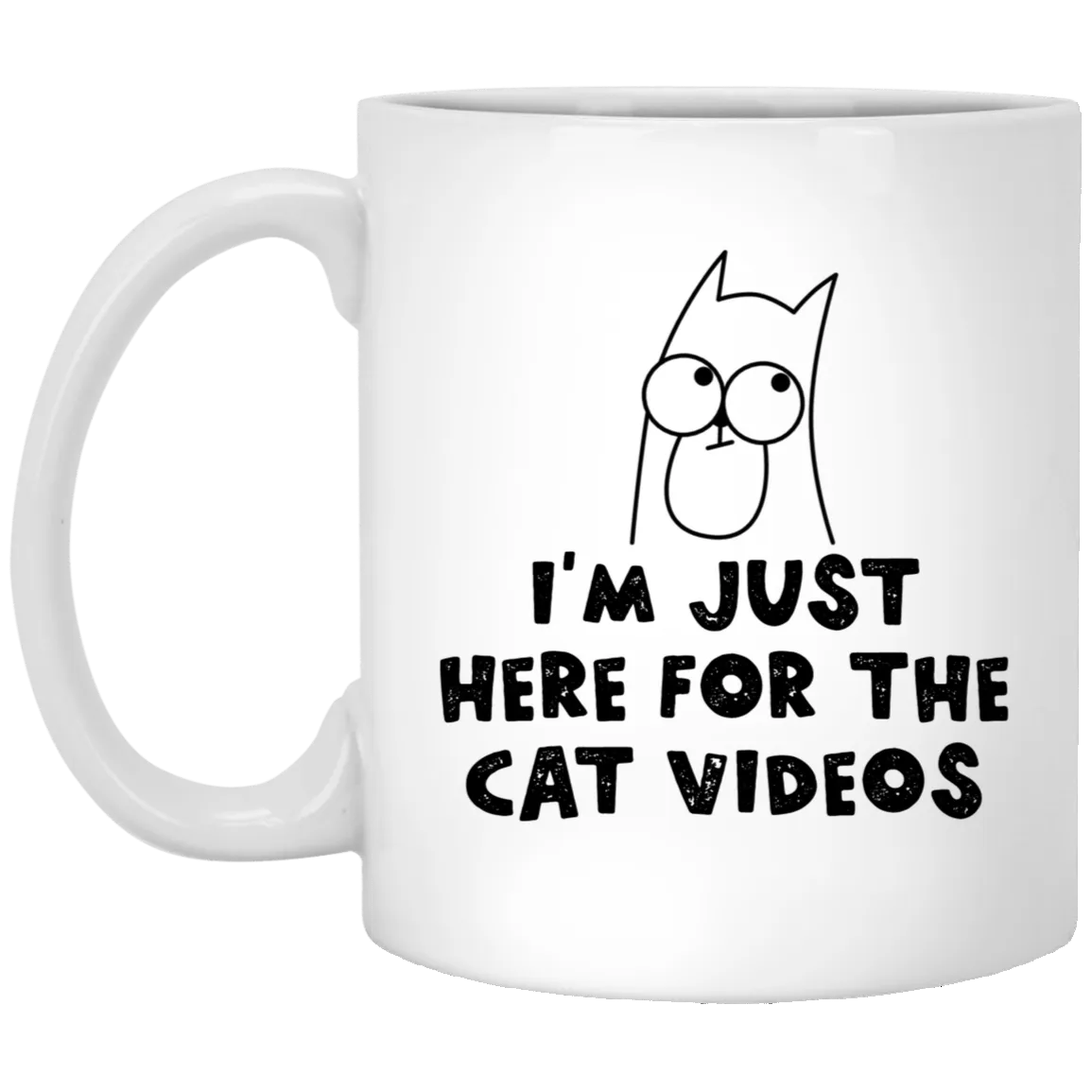 Here For The Cat Videos Mug Funny Cat Coffee Cup