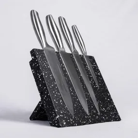 High Quality Knife Block  - Marble Black