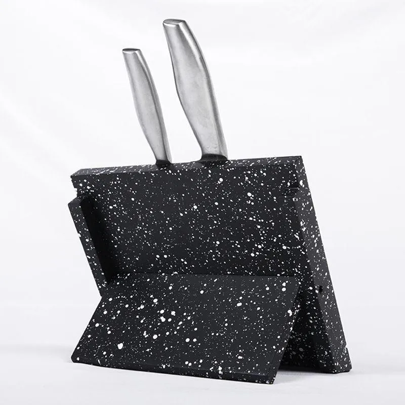 High Quality Knife Block  - Marble Black