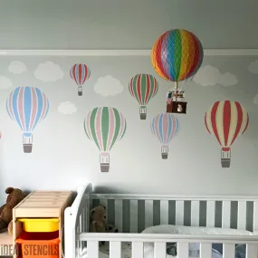 Hot Air Balloon Stencil