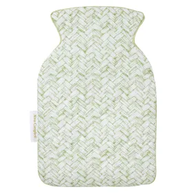 Hot Water Bottle Cover Basketweave Green