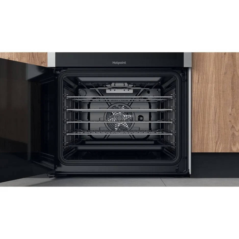 Hotpoint HD67G8CCX 60cm Dual Fuel Cooker Double Oven Gas Hob Stainless Steel