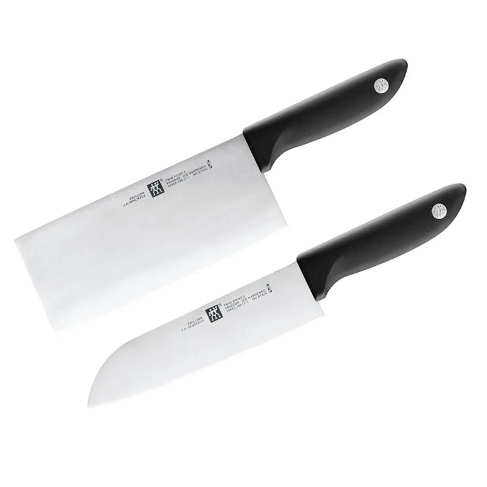 Ice-Hardened Chef's & Santoku Knife Set, Stainless Steel - Zwilling