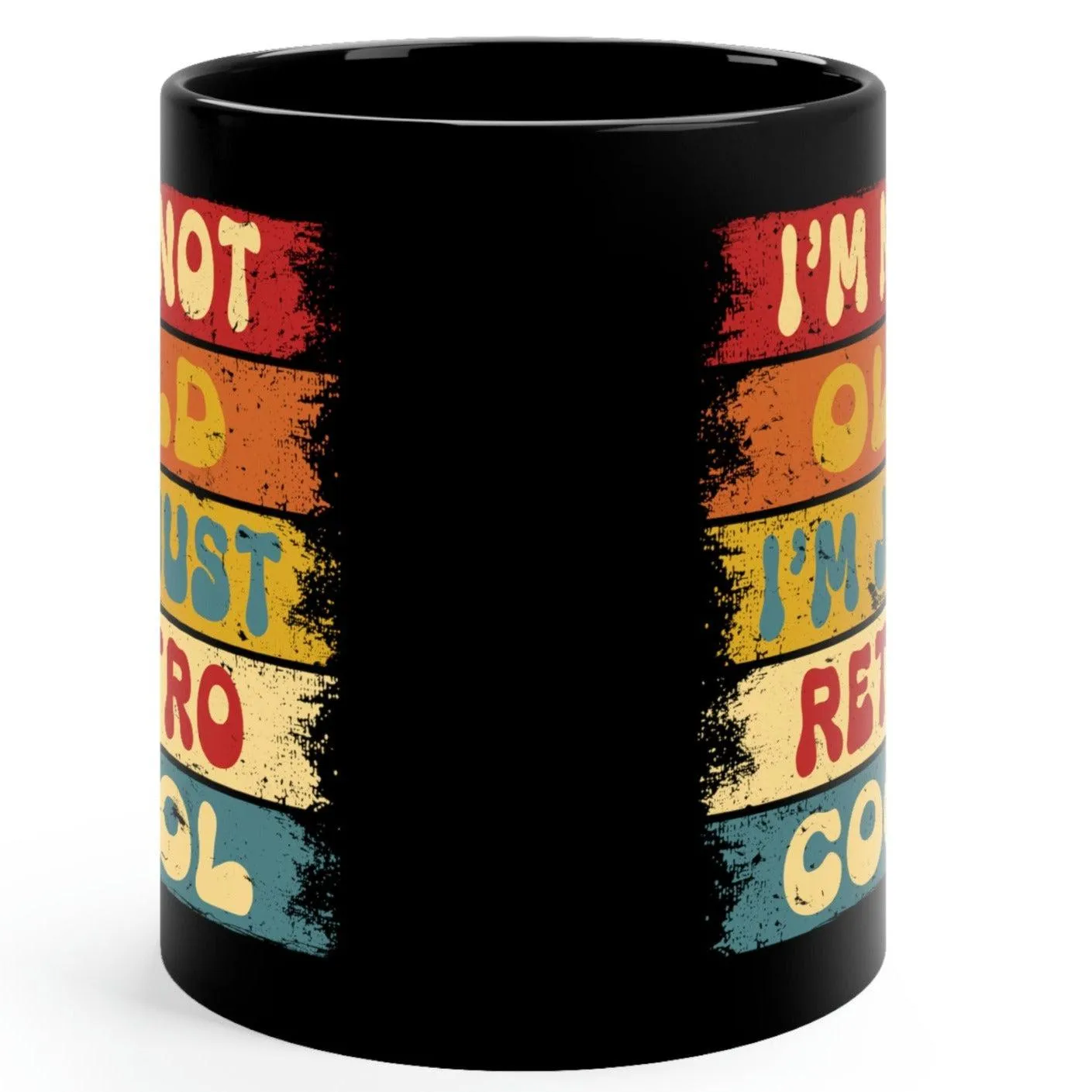 I'm Not Old I'm Retro Cool Birthday Gift 11oz Black Mug