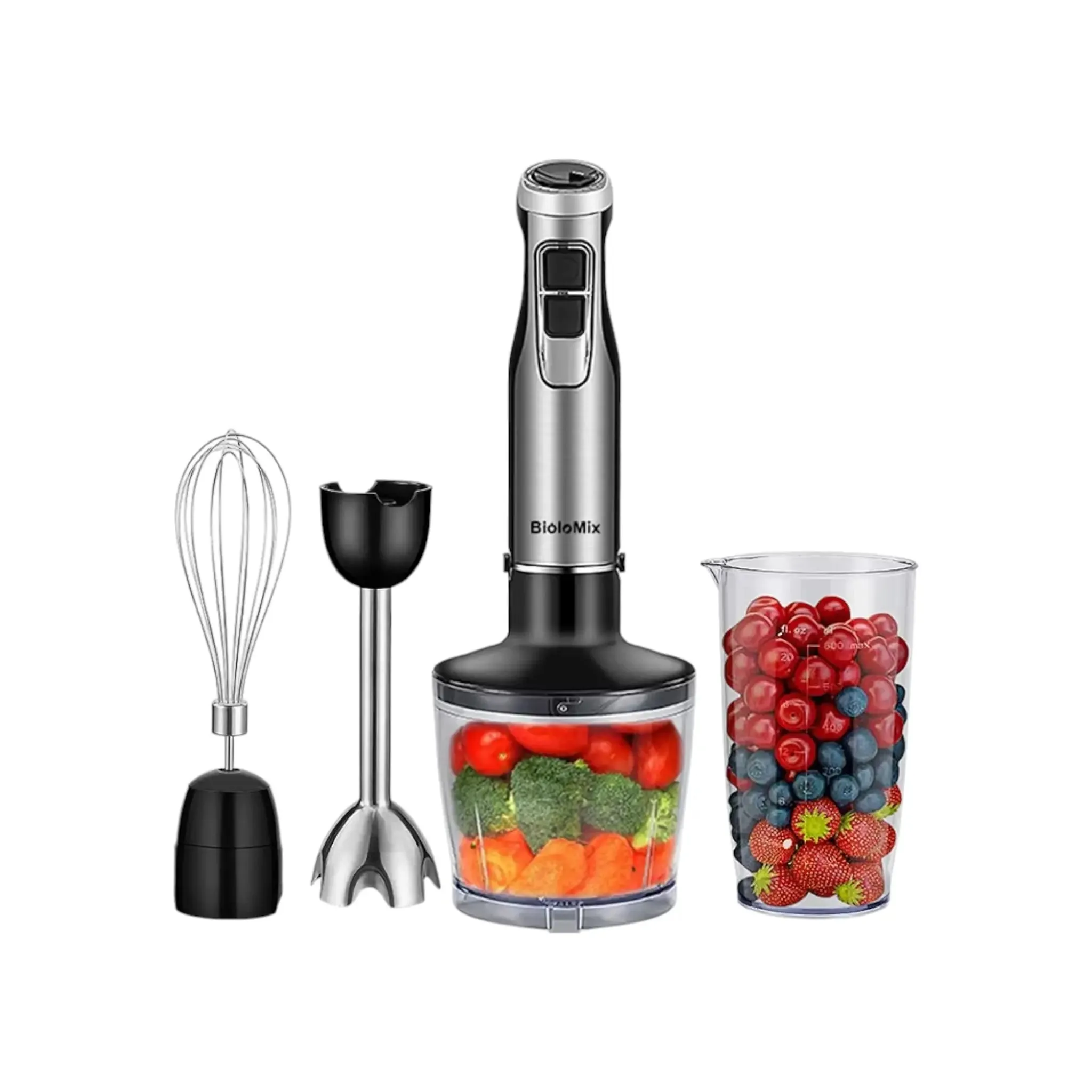 Immersion Hand Blender – 4-in-1 Stainless Steel Stick Blender