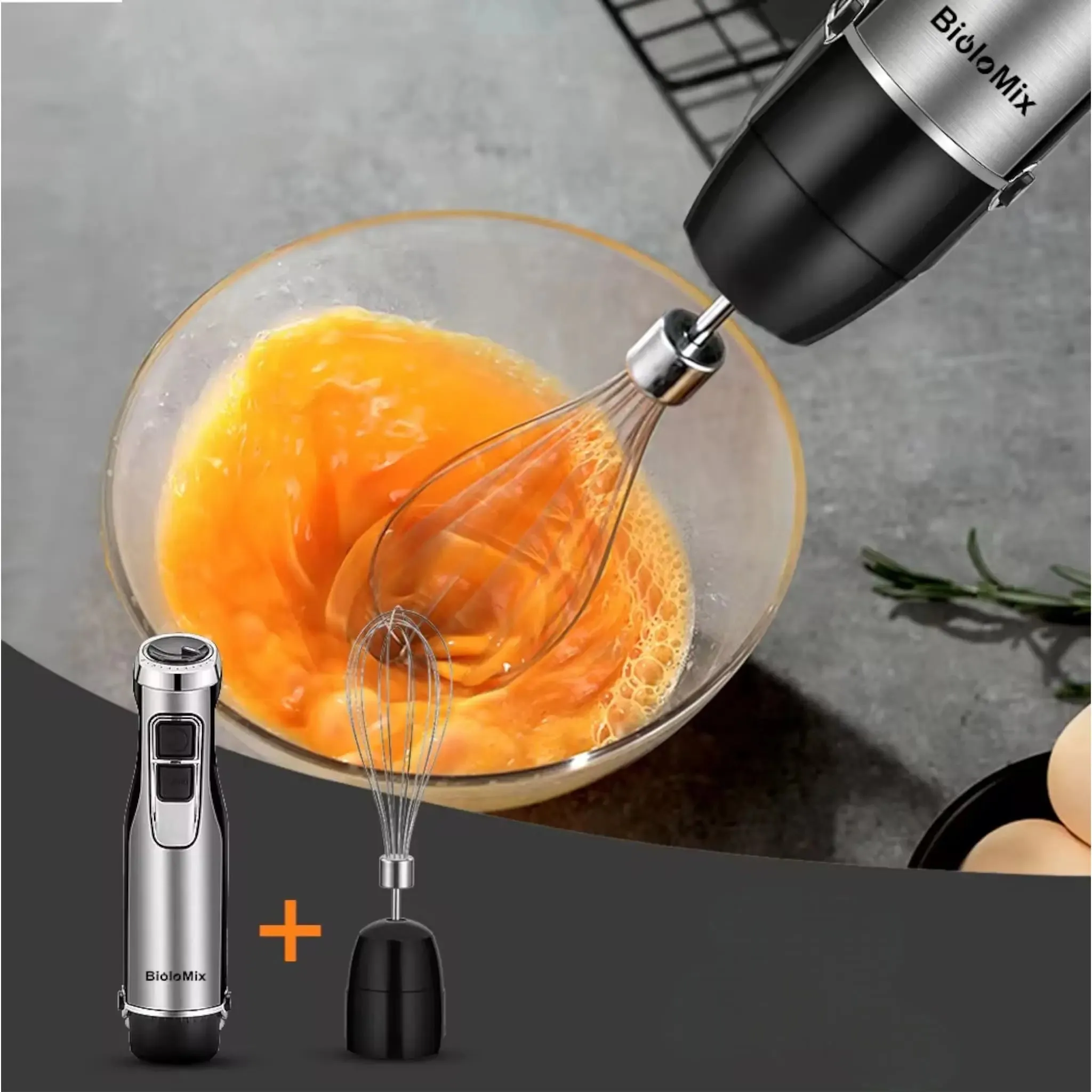 Immersion Hand Blender – 4-in-1 Stainless Steel Stick Blender