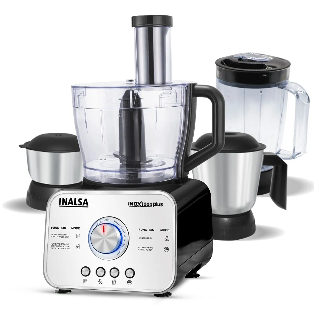 Inalsa INOX 1000 Plus Food Processor Professional with Mixer Grinder