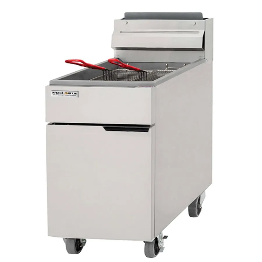 Inferno Blaze Premium IBP-GF-75-LP Liquid Propane 75 lb Floor Model Fryer 150,000 BTU