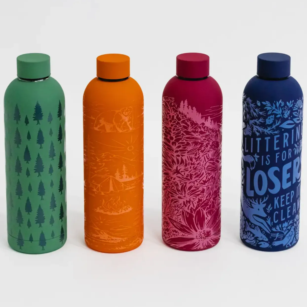 Insulated Water Bottle - Orange National Forest