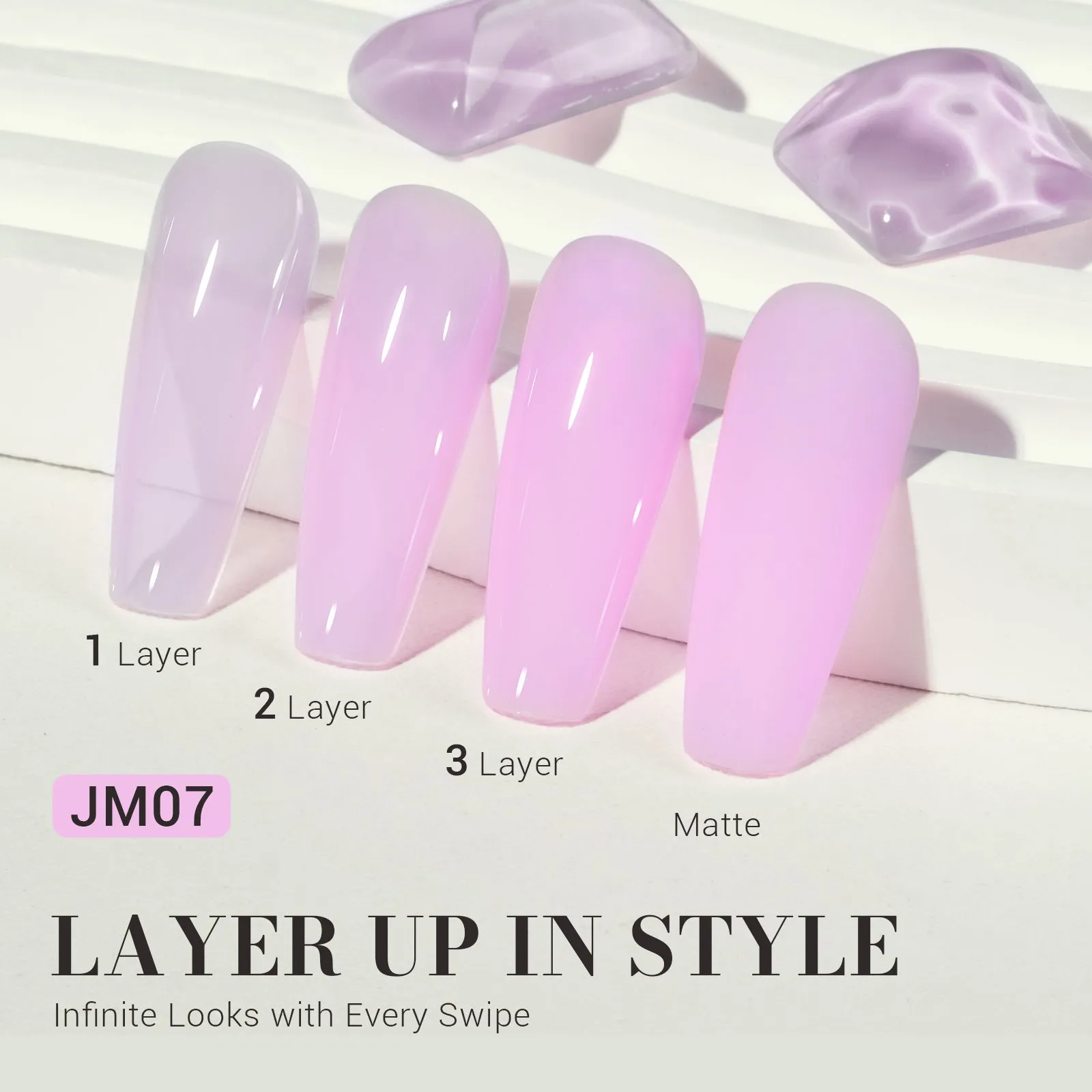 Jeweliver Jelly Gel Nail Polish 0.5 fl oz/15ml - Pink Purple JM07