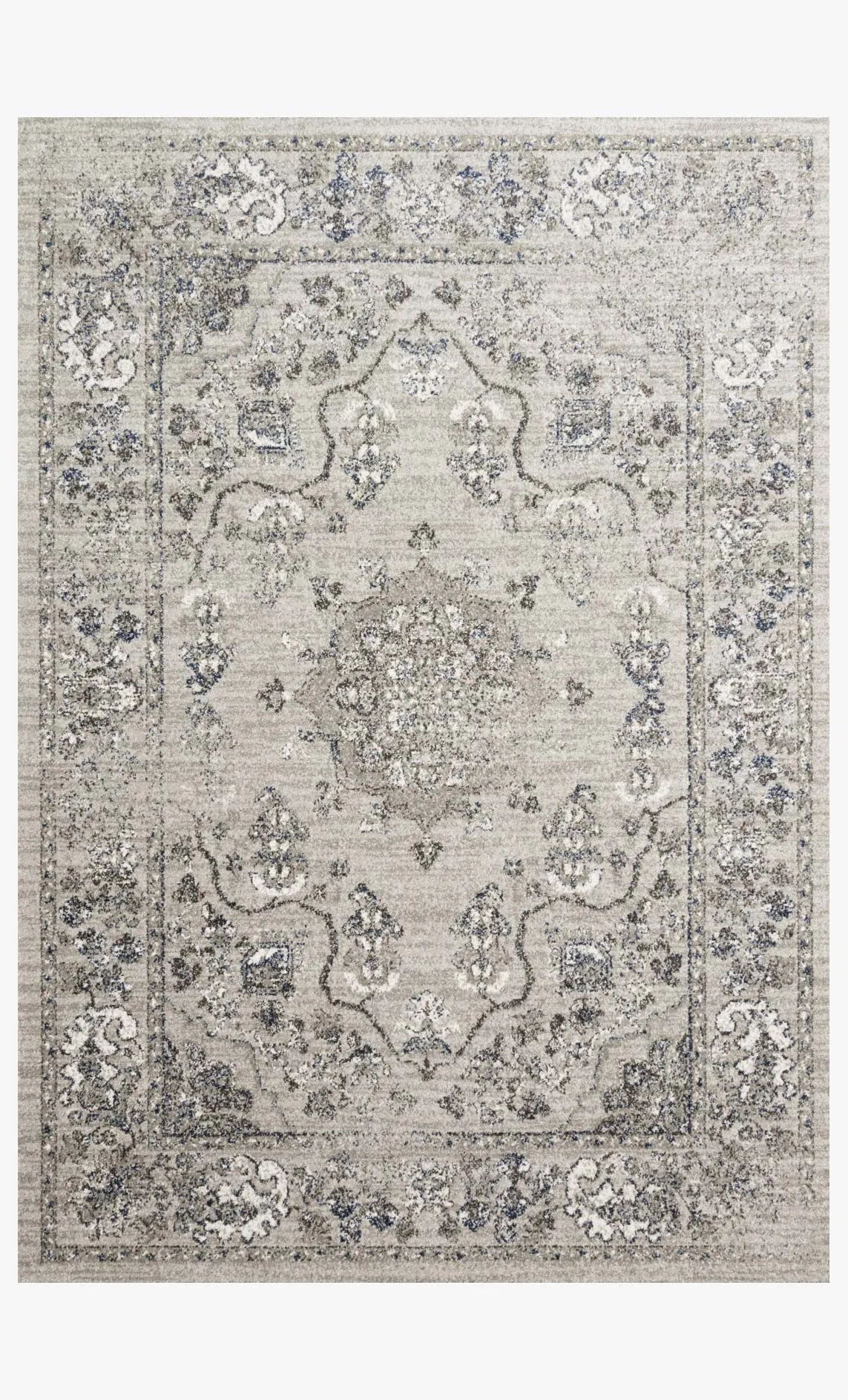 Joaquin Rug in Dove & Grey by Loloi