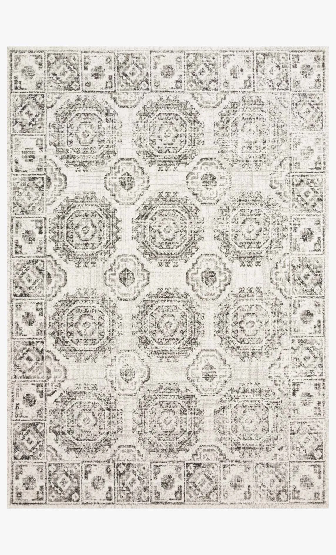 Joaquin Rug in Ivory & Charcoal by Loloi