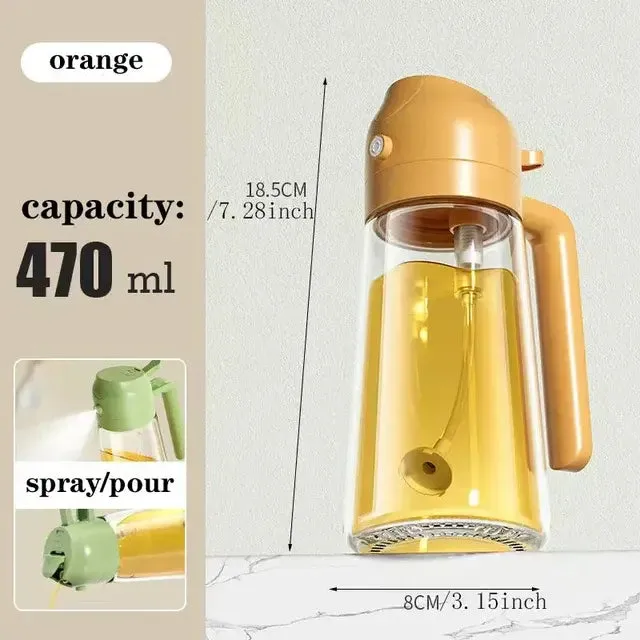 Kitchen Leakproof Oil Spray Glass Bottle