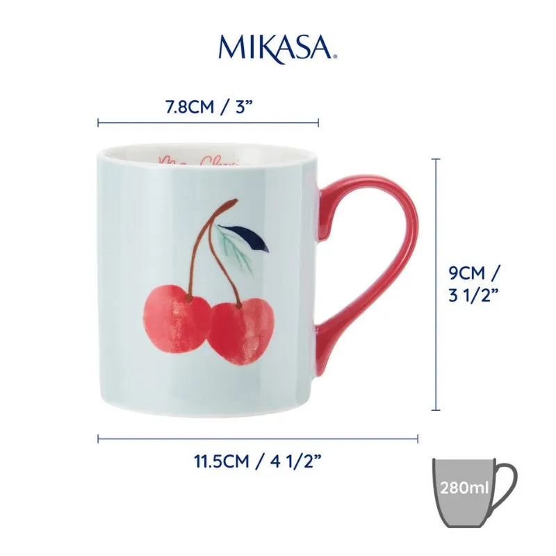 KitchenCraft Mikasa Can Mug Cherry 280ml