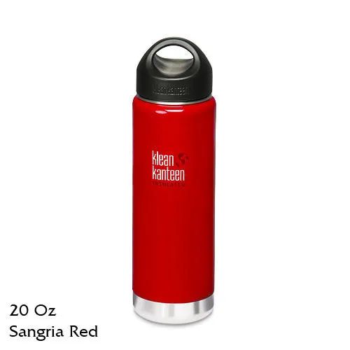 Klean Kanteen Insulated Stainless-Steel Wide-Mouth Bottle with Loop-Top Cap - 20 fl. oz.