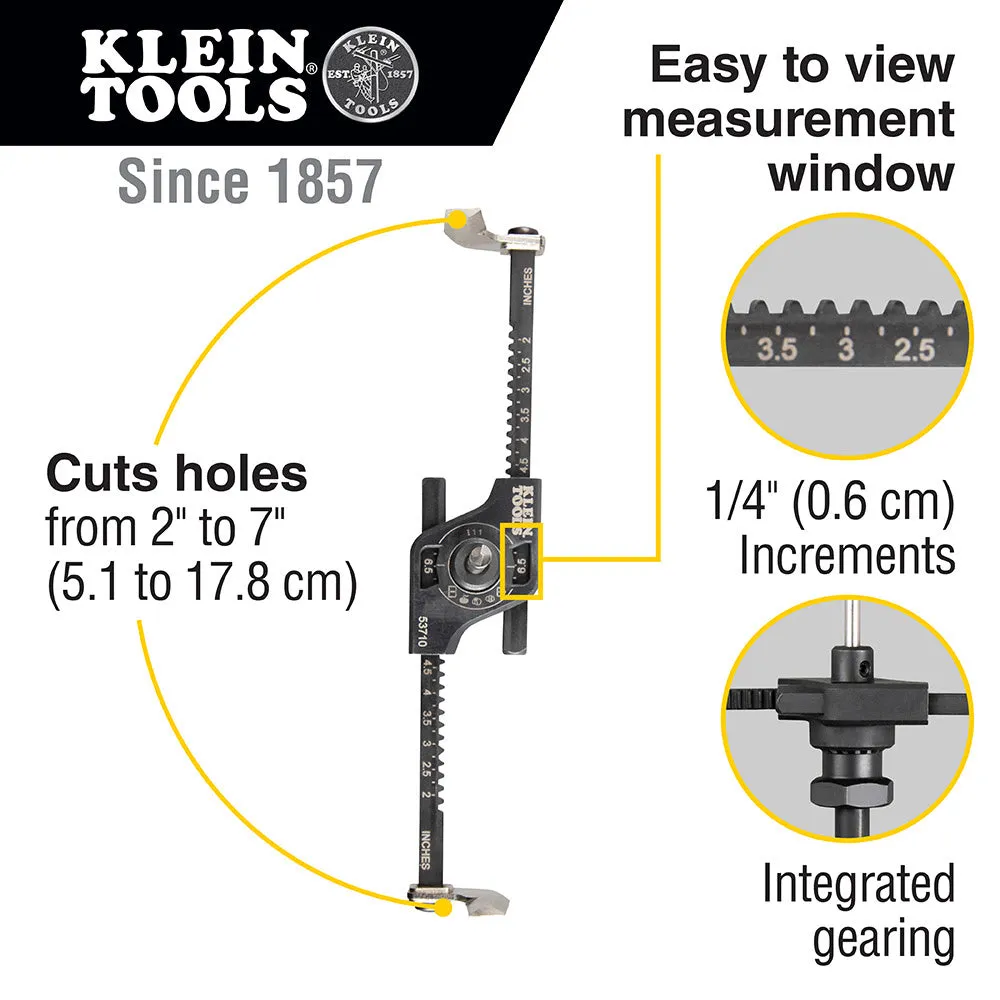 Klein 53710 Adjustable Hole Saw with Auto-Set Arms