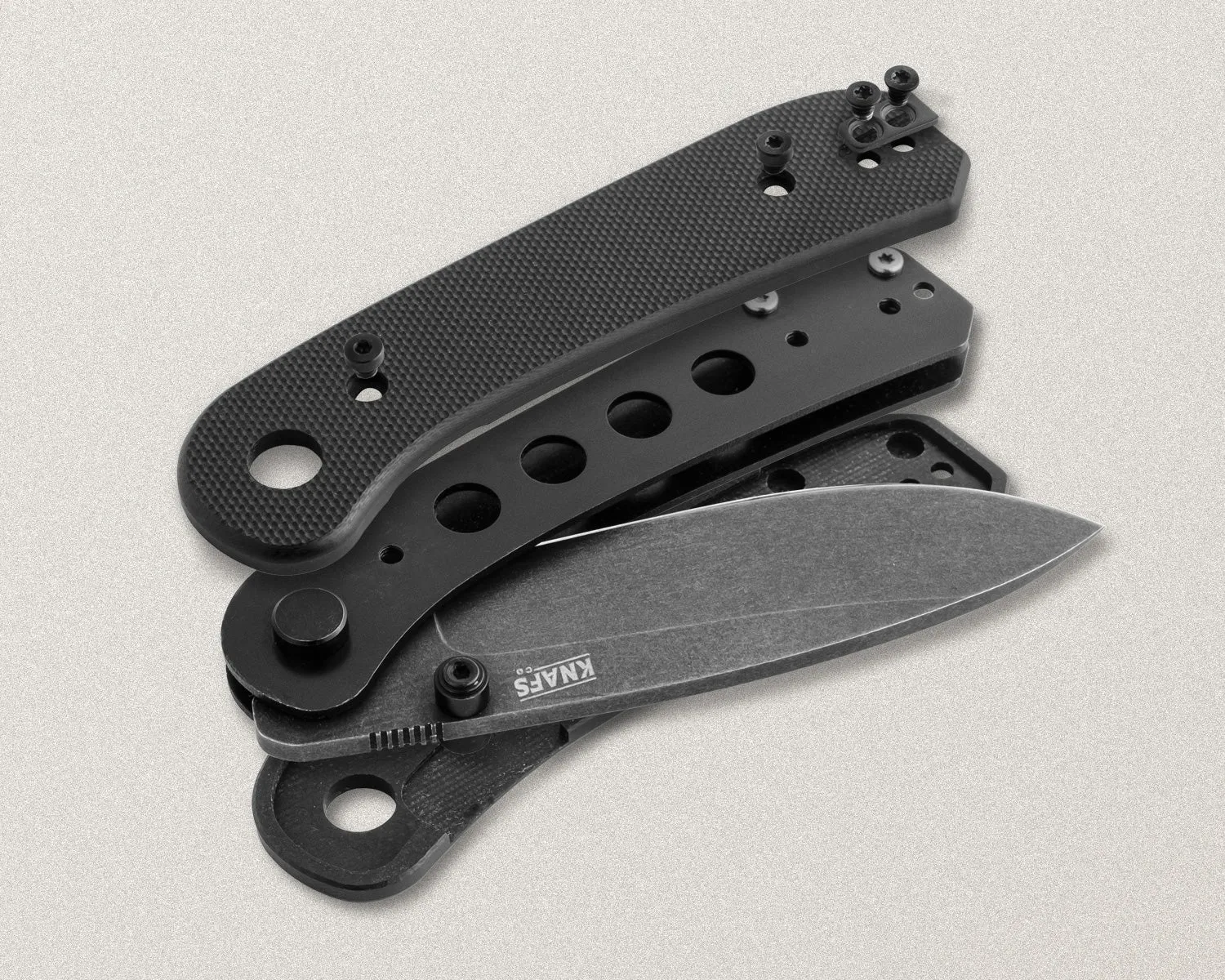 Lander 1 Pocket Knife - Black G10 - D2