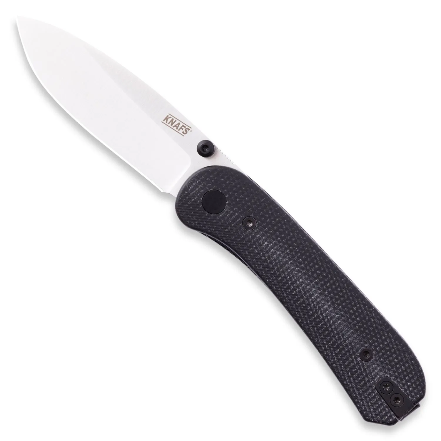 Lander 1 Pocket Knife - Contoured Black Micarta - 14C28N