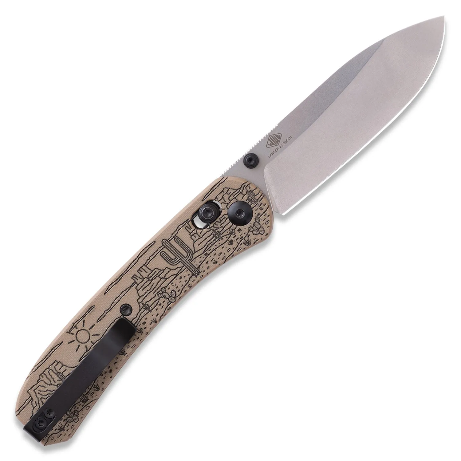 Lander 2 Pocket Knife - Pre-Built Desert Horizon G10