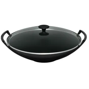 Le Creuset Wok & Glass Lid 36cm Satin Black