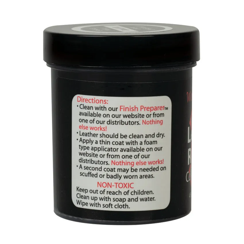 Leather Refinish, Black 4 oz, #WS-LA-BLK