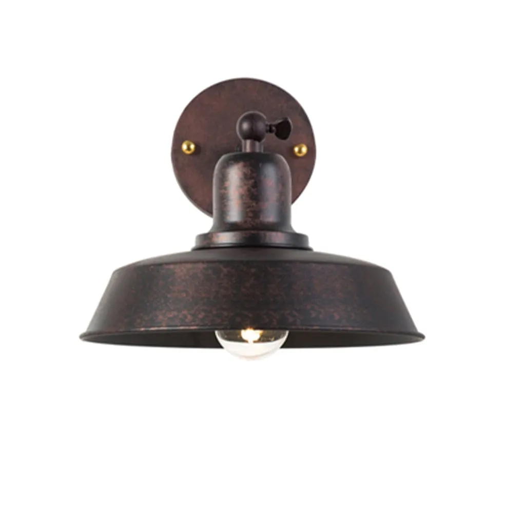 Lessy Metal Wall Light Antique Brown