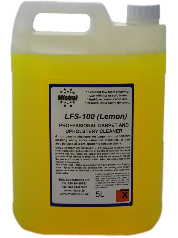 LFS 100 Lemon - Low Foam Carpet and Upholstery Cleaner