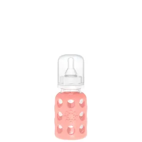 LifeFactory Glass Baby Bottle 120ml Cantaloupe