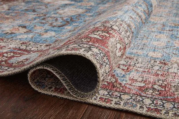 Loloi Rugs Loren Collection - LQ-01 Blue/Brick