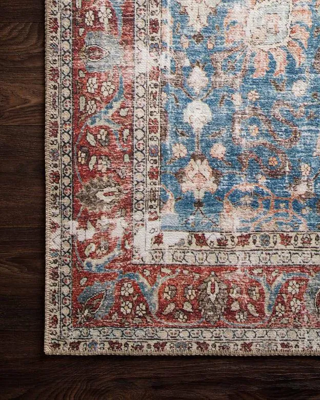 Loloi Rugs Loren Collection - LQ-01 Blue/Brick