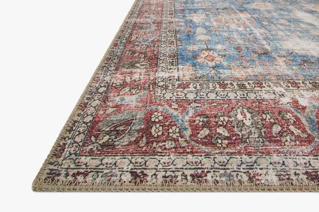 Loloi Rugs Loren Collection - LQ-01 Blue/Brick