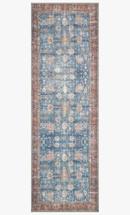 Loloi Rugs Loren Collection - LQ-01 Blue/Brick