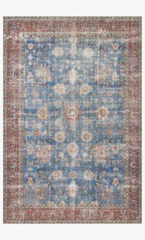 Loloi Rugs Loren Collection - LQ-01 Blue/Brick