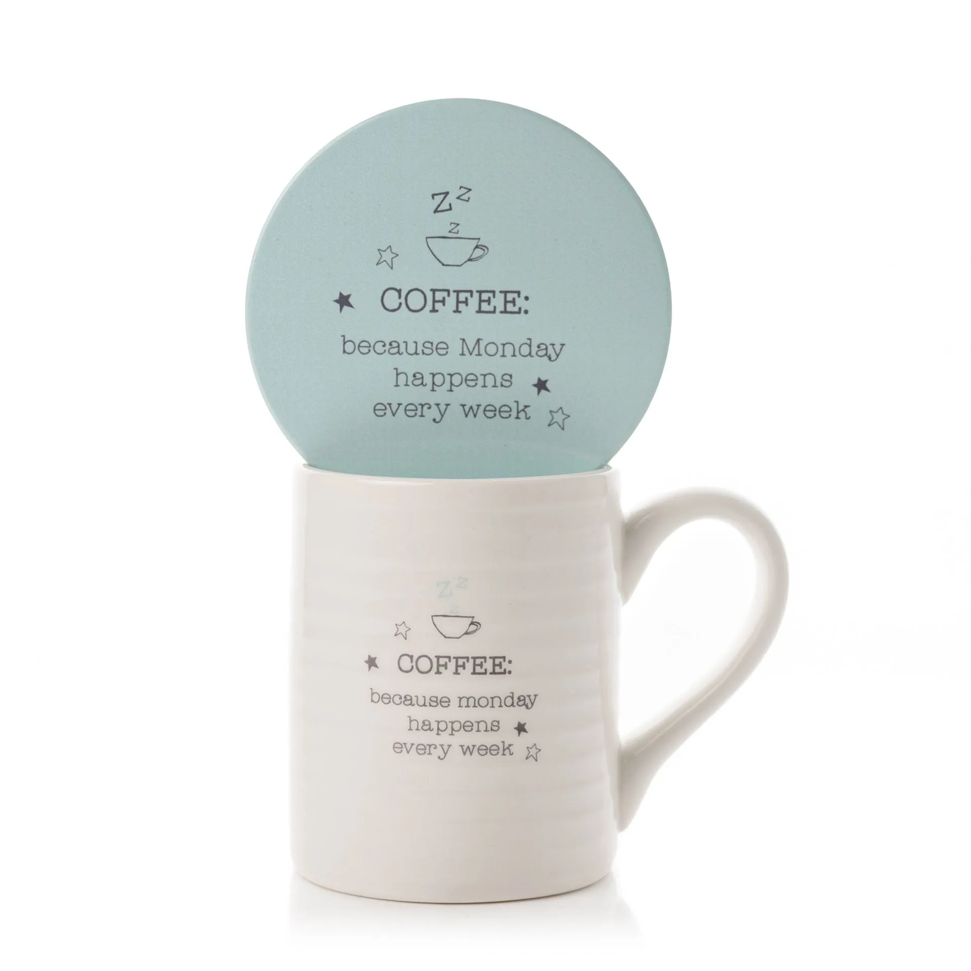 Love Life Mug & Coaster Set - Monday Coffee