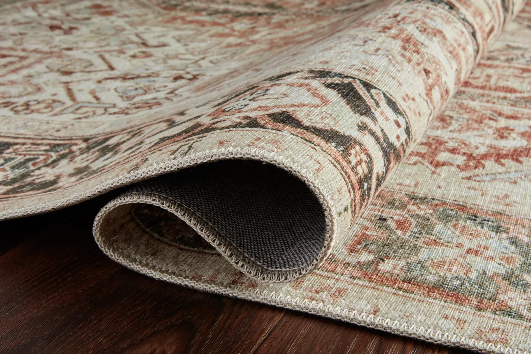 Magnolia Home x Loloi Lenna Rug - Rust Charcoal