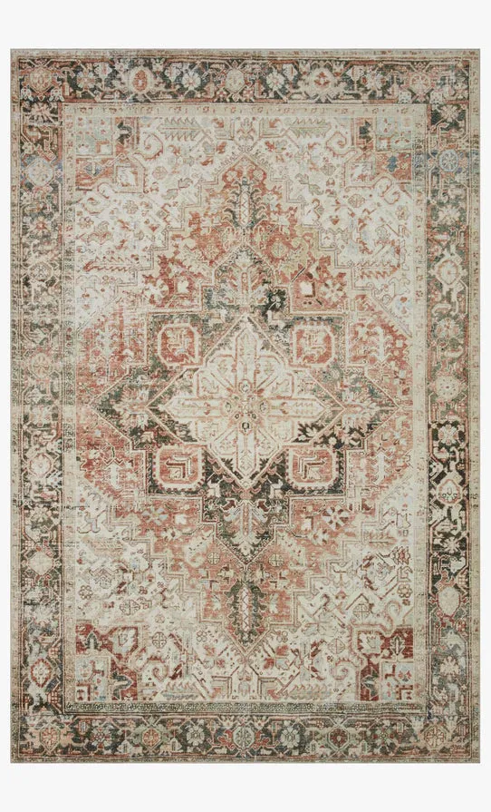 Magnolia Home x Loloi Lenna Rug - Rust Charcoal