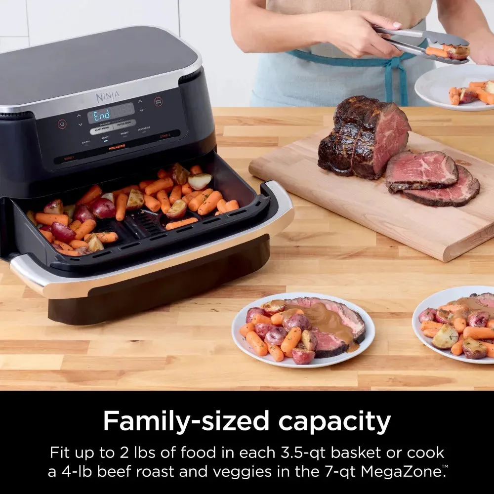 MegaFlex DualZone 4-in-1 Air Fryer with 7-Qt Family Capacity