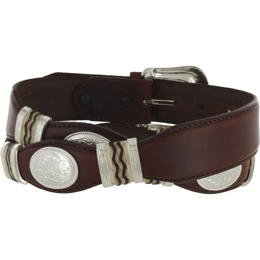 Men's Brighton Brown With Conchos Belt #9117L