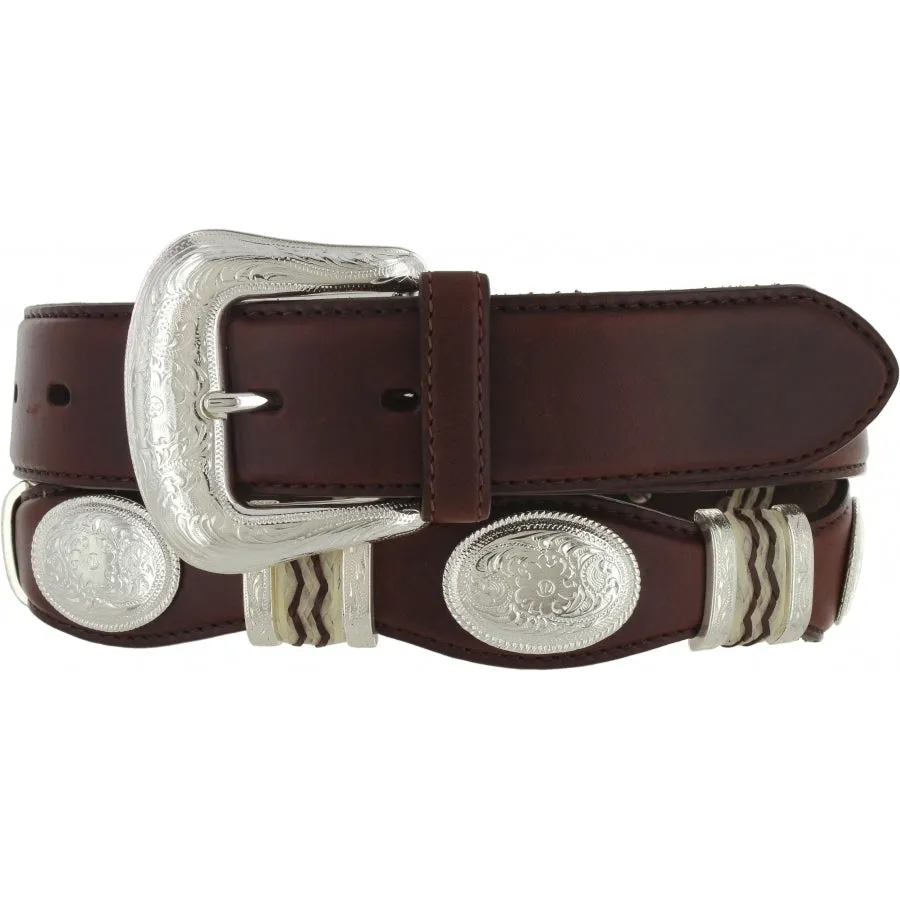 Men's Brighton Brown With Conchos Belt #9117L