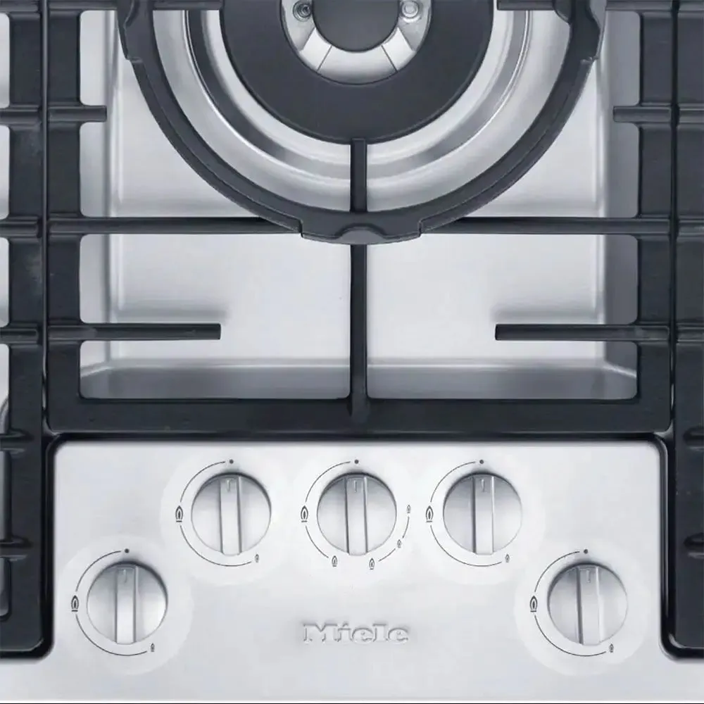 Miele KM2354 89cm Stainless Steel Low Profile 5 Burner Gas Hob