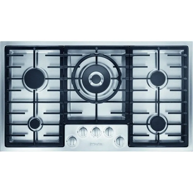 Miele KM2354 89cm Stainless Steel Low Profile 5 Burner Gas Hob