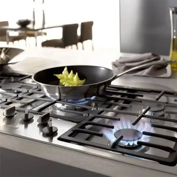 Miele KM2354 89cm Stainless Steel Low Profile 5 Burner Gas Hob