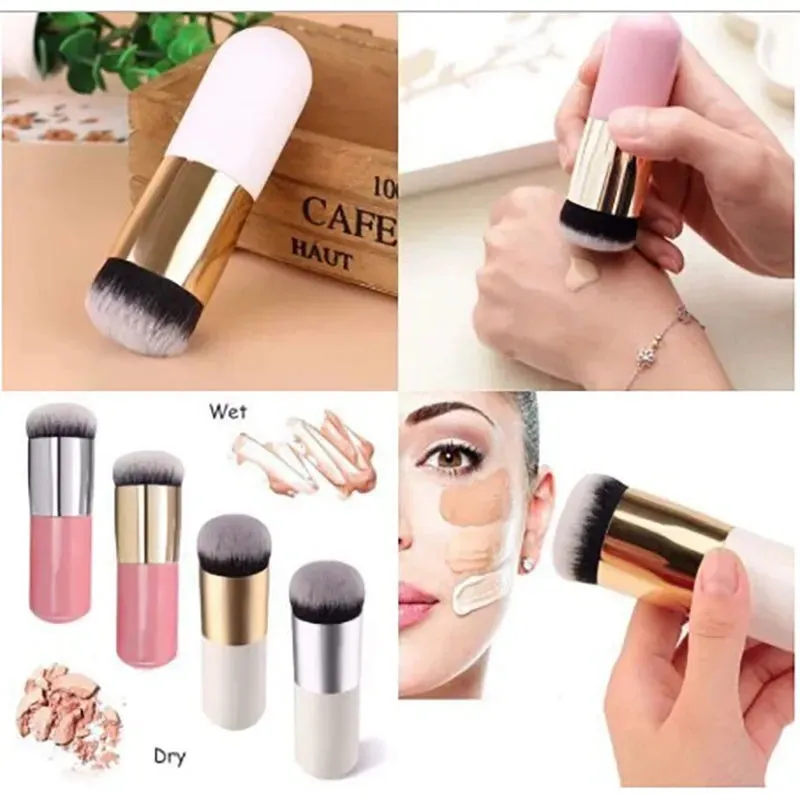 Miss Beauty New Pack of 2 Makeup Foundation Kabuki Brush With A Random Free Gift For Girls And Women