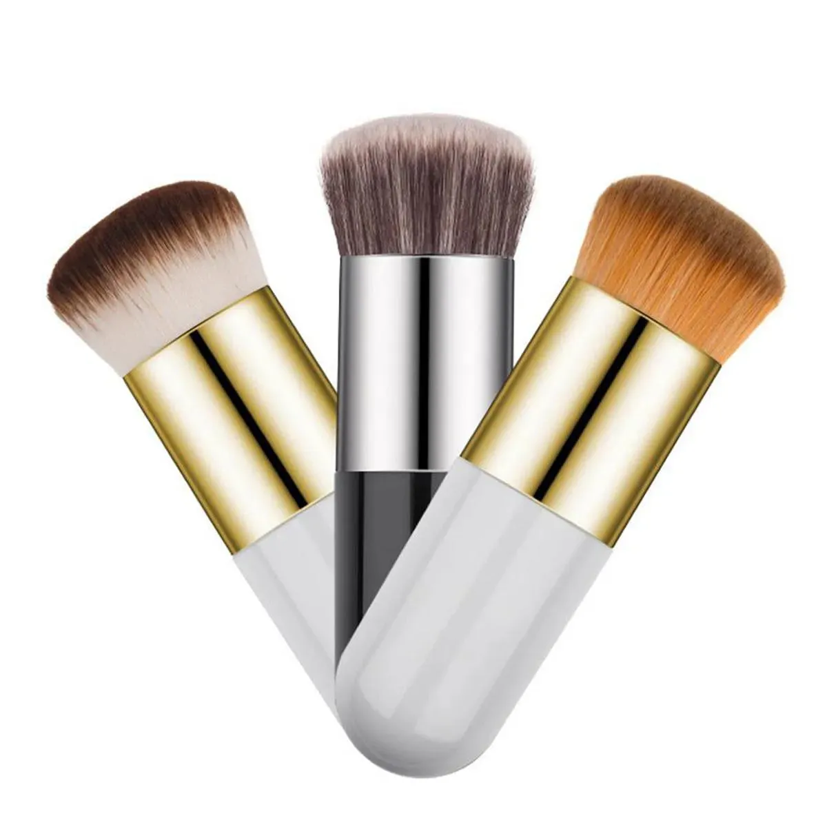 Miss Beauty New Pack of 2 Makeup Foundation Kabuki Brush With A Random Free Gift For Girls And Women